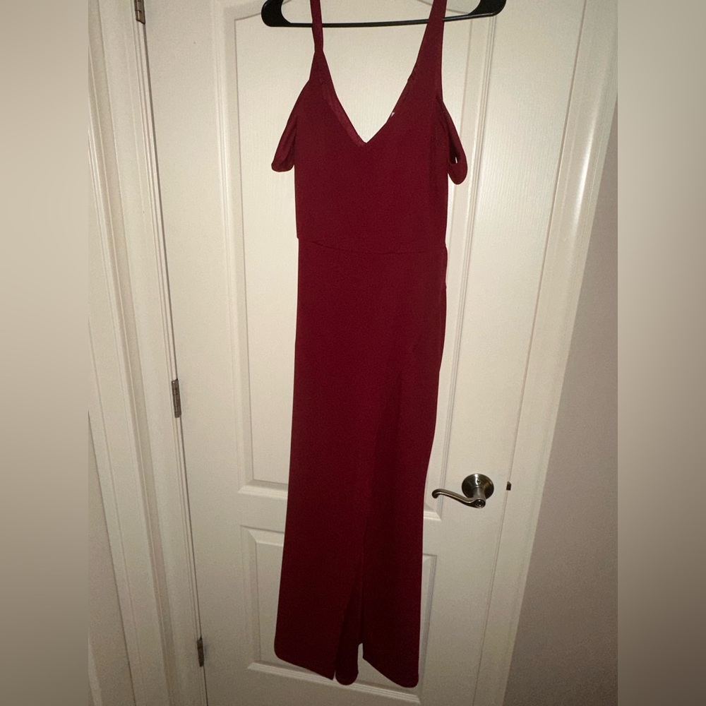 Sequin Hearts Deep Red evening Dress